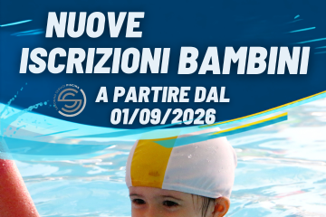 Nuove iscrizioni nuoto bambini stagione 2026/2027