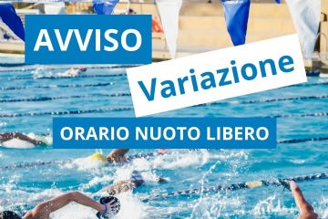Variazione orario nuoto libero domenica 14 giugno
